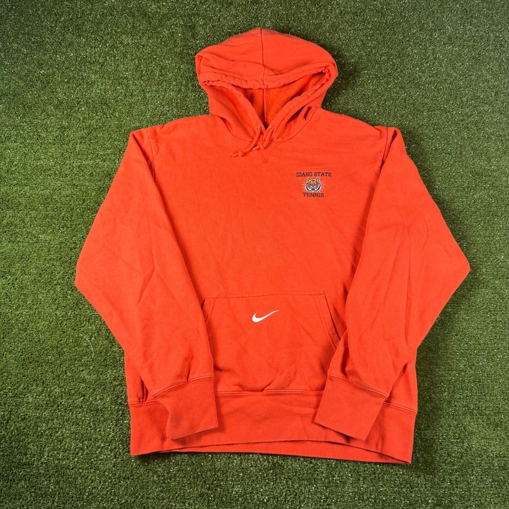 Nike Idaho State Tennis Hoodie Mens‎ Medium Orange Pullover Sweatshirt Swoosh